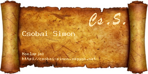 Csobai Simon névjegykártya